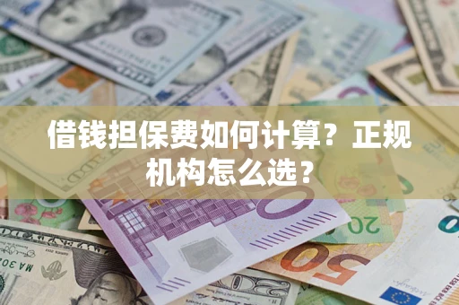 济南借钱担保费如何计算？正规机构怎么选？