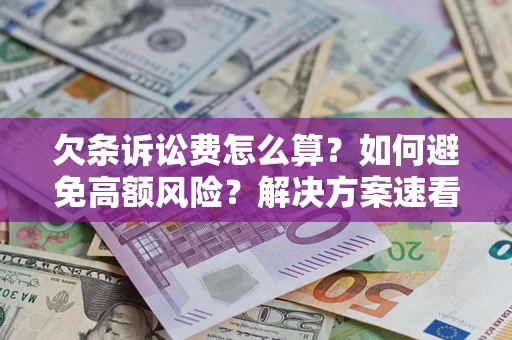 济南欠条诉讼费怎么算？如何避免高额风险？解决方案速看！